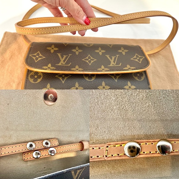 ❤️SOLD❤️ Auth LOUIS VUITTON Vintage Pochette Twin PM Monogram Bag - Picture 9 of 17